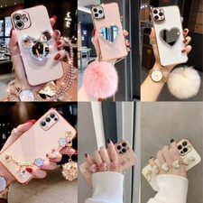 For Samsung S25 Ultra S24 Plus S22 S21 S20 S10 Cute Shockproof Mirror Case Cover
