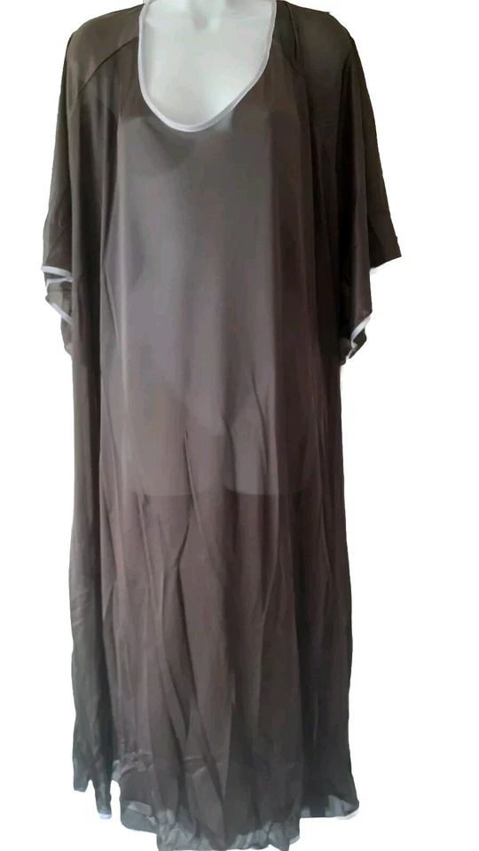 Brown Purple Nightgown  Long Sexy Comfy  Plus 6X   80" BUST - Image 2 of 4
