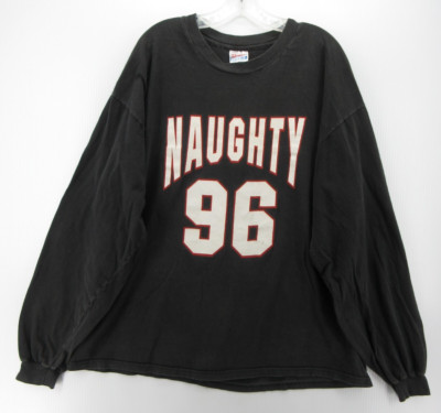 VINTAGE Naughty by Nature Shirt Men XXL Black Hanes Hip Hop Tee 90s Double Sided