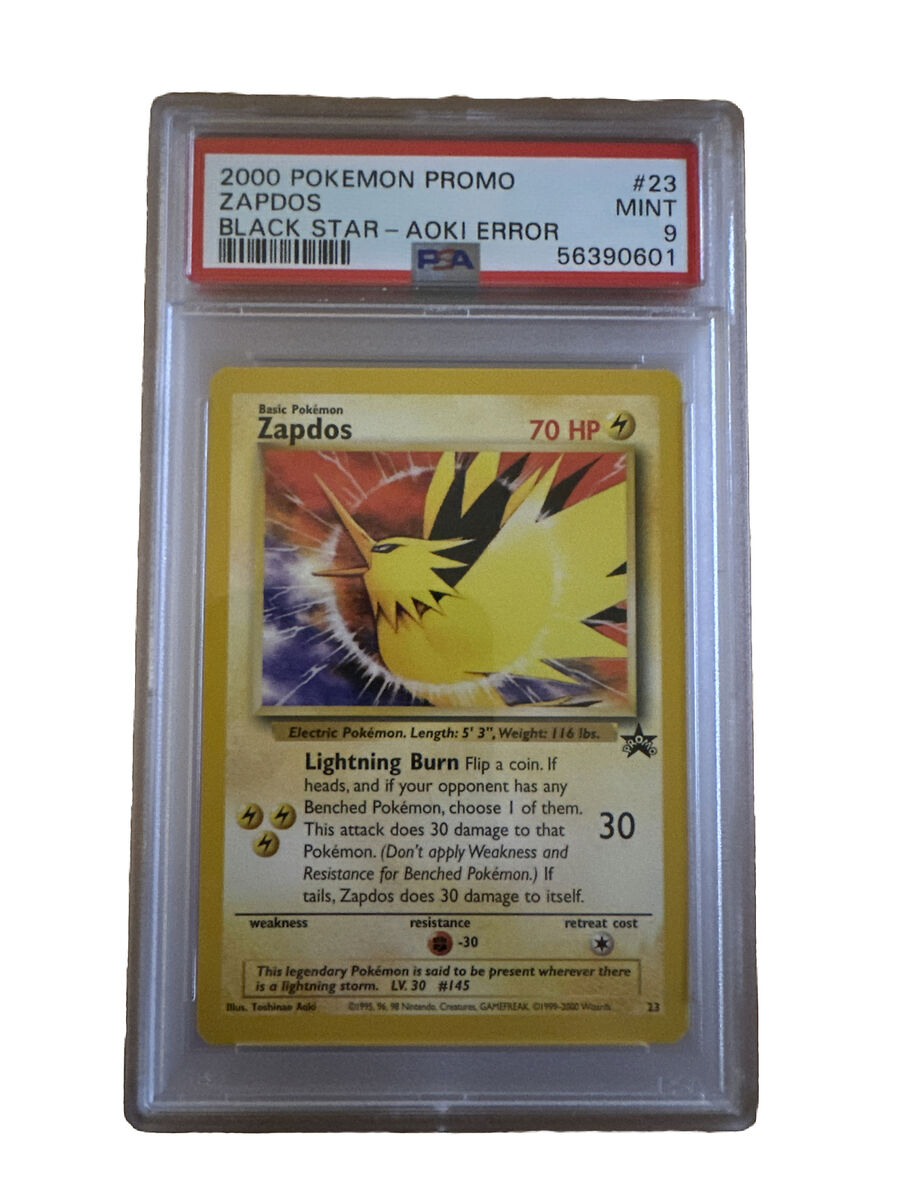 Zapdos (Aoki Error) - 23 - PSA 9 MINT - Promo (Black Star Zapdos (Aoki Error) - 23 - PSA 9 MINT - Promo (Black Star