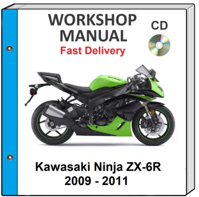 KAWASAKI NINJA ZX-6R 2009 2010 2011 SERVICE REPAIR SHOP MANUAL ON
