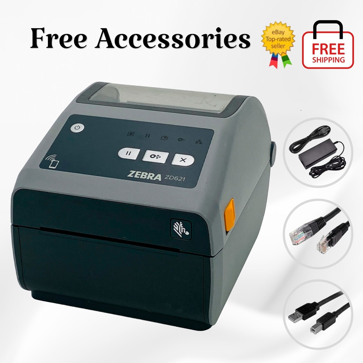 Zebra ZD621 Direct Thermal Desktop Printer - 4-inch Print Width, 203 Dpi With Color Touch LCD