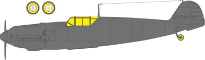 Eduard 1/48 Painting Mask Bf 109E-3 Canopy/Wheels (Hobby Boss) #EX1092
