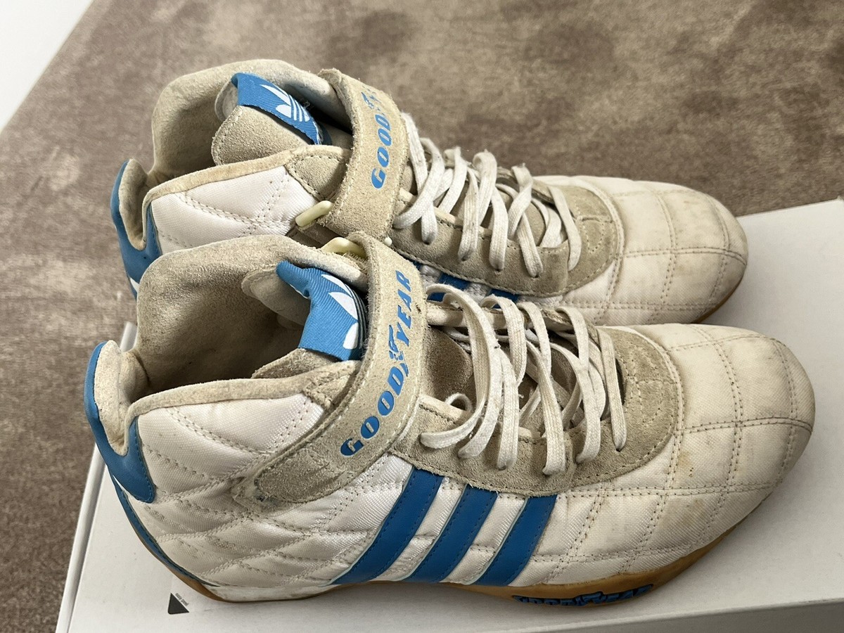 Adidas Monaco GP Goodyear White Racing Style Boots Trainers Ladies