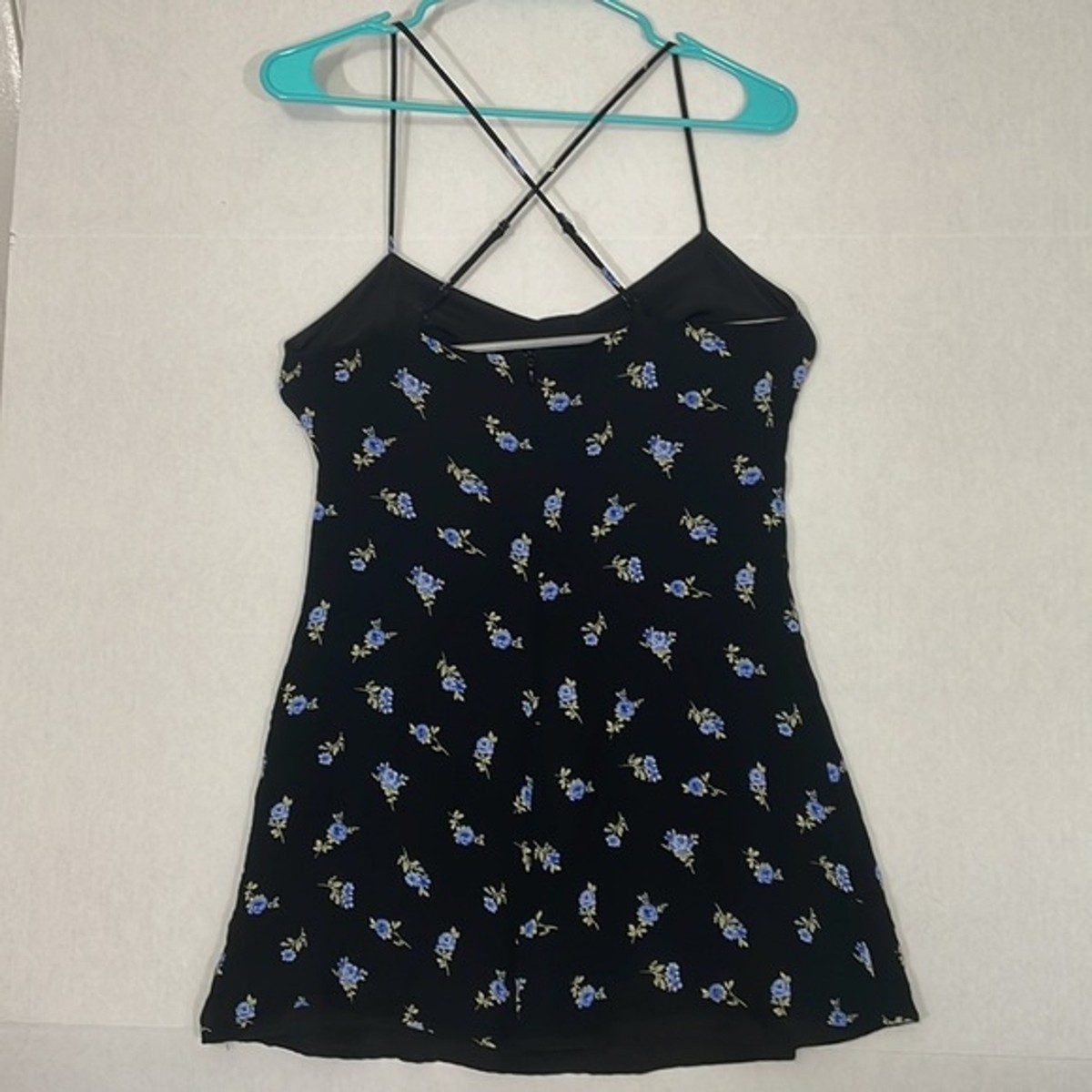 Forever 21 Mini Dress, Lined, Rear Zip, Spaghetti Straps, Black Floral,  Medium | eBay