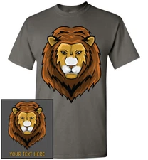 Majestic Lion Head T-Shirt, Men Women Youth Kid Tank Long Personalize Custom Tee