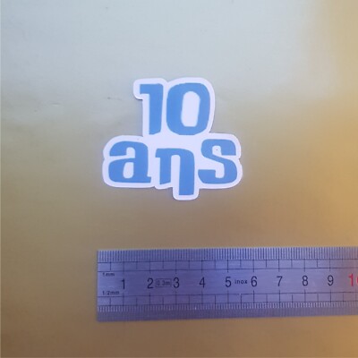 Topper Pour Gâteau "10 Ans" - Décoration D'Anniversaire Style Lilo & Stitch - Bleu