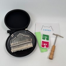 Kalimba Thumb Piano 17 Key Clear Acrylic Finger Instrument with Carry Case