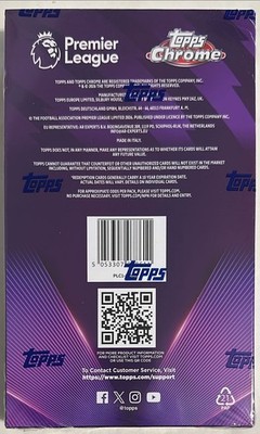 2025 2026 Topps Chrome English Premier League Soccer Hobby Box New