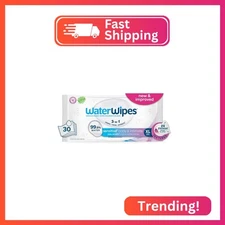 WaterWipes Sensitive+ Body & Intimate Wipes, 3-In-1 Cleans, Cares, Protects, 99.