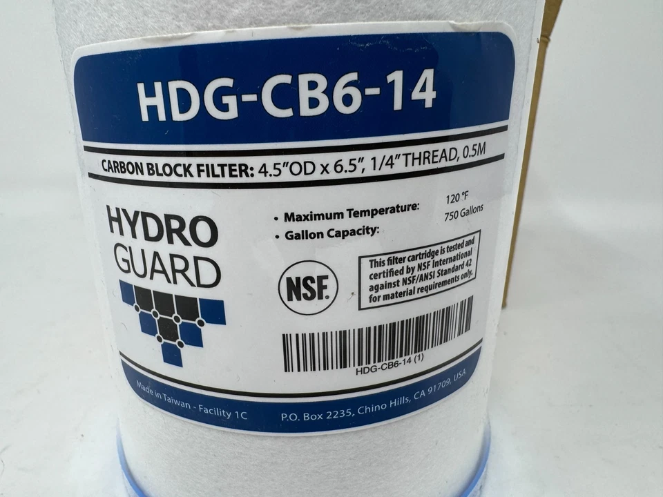 Hydro Guard HDG-CB6-14 CB6 Carbon Block Water Filter Replacement Cartridge - Image 2 of 4