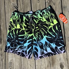 Boys Wonder Nation Swim Trunks Size L 10-12 Husky Quick Dry UPF50 Shorts