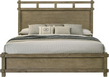 Elegant Antique White Oak Colton Queen Bed for Timeless Bedroom Style