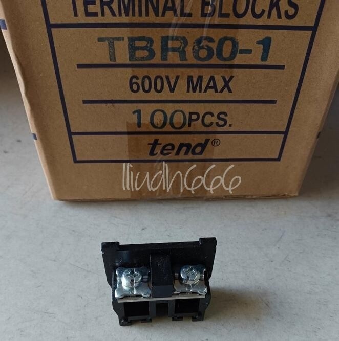100pcs TEND Terminal Blocks Rail Mount Terminal Block TBR-60 TBR60-1 60A 600VAC