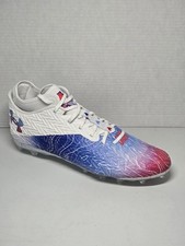 Under Armour Spotlight Clone 4 MC Football Cleats, White/Blue, Mens 10.5