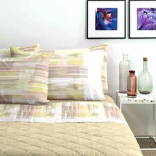 Completo lenzuola matrimoniale in cotone Bassetti Overlay 41 beige