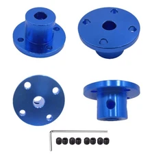 4Pcs 6mm Aluminum Alloy Rigid Flange Coupling Motor Guide Shaft Coupler for D...