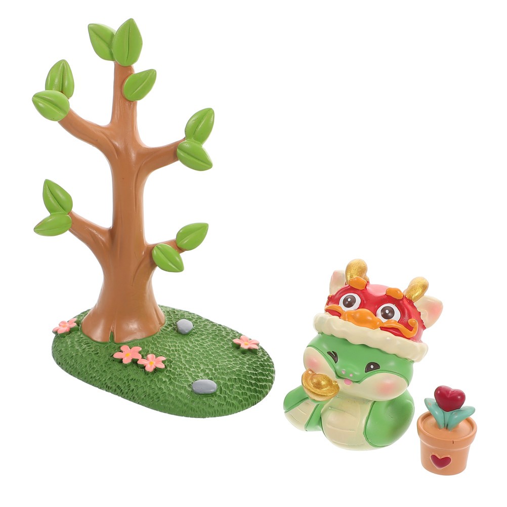 Adornos de coche para decoración interior de salpicadero figuras de serpiente de la suerte