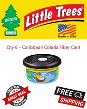 Little Trees Caribbean Colada Fiber Can Air Freshener for Home  Car 6 PACK 