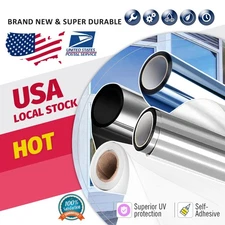 Mirror One Way Privacy Window Film Sticky Back Glass DIY Tint Glass Bubble Free