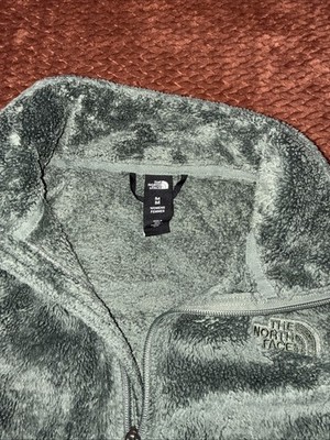 The North Face Osito Womens Medium Green Fleece Jacket High Pile Fuzzy
