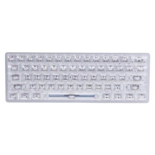 61 Keys Transparent Mechanical Keyboard Clear Keycap Wired Gaming Keyboard 19 FY - Bild 2 von 22