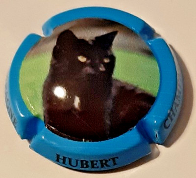 Champagnerkapsel Hubert Contour blau und schwarz Nr. 8e