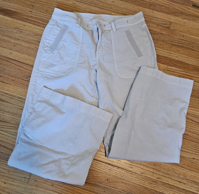 American Eagle Stretch Flare Pants Womens 8  Beige Low Rise