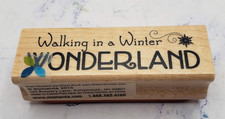 Walking in a Winter Wonderland Snowflake Wood Mounted Rubber Stamp