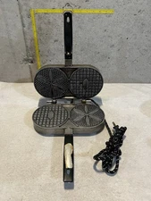 Vintage C. Palmer MFG Electric Iron Pizzelle Maker West Newton, PA USA VTG