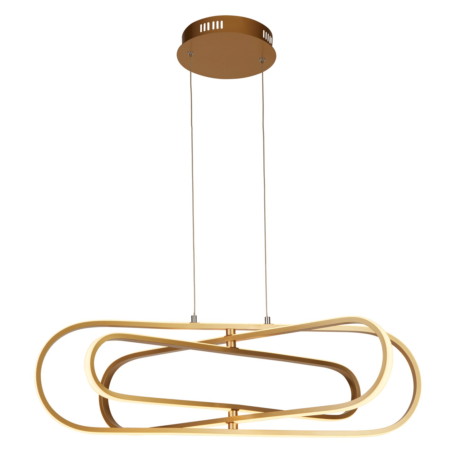 LED Pendant Light Clip Gold 52W Modern Ceiling Light 3046lm Adjustable IP20