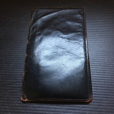 Vintage Hickok Top Grain Cowhide Black Leather Wallet Card Passport Holder