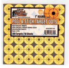 Pro-Shot 1RDOT360 Peel & Stick Target Dots Self-Adhesive Paper Orange 1" Dot 10P