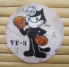 Handgemalter Air Force Patch VF-3 Bomb Squadron aus Leder für die Fliegerjacke