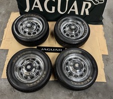 Jaguar / Daimler XJ6 / E-TYPE Original Chrome Steel  Wheels With Hubcaps