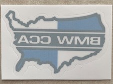 Bmw Car Club Of America Member Cca Bluewhite U.s. Map Inside Window Cling Decal