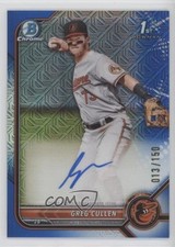 2022 Bowman Chrome Prospect HTA Choice Refractor 13/150 Greg Cullen Auto 0ok8