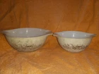 Pyrex Forest Fancies Cinderella Mixing Bowls MCM Mushroom Kitchen 441 and 442
