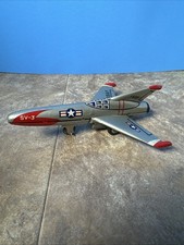 Vtg Marx USAF Air Force Tin Fighter Jet Plane Friction Toy Japan F6200 SV-3
