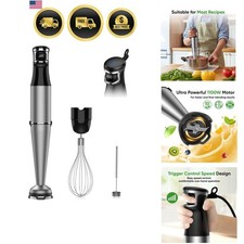 Licuadora de inmersión portátil 1100 W 3 en 1 licuadora de barra para batido de cocina