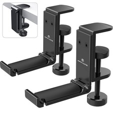 2Pack Upgrade Foldable Headphone Stand Under Desk PC Gaming Headset Hanger Ho...