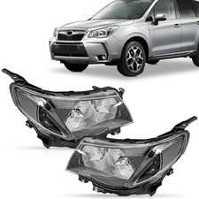 Headlight Assembly Left Right For 2009-2013 Subaru Forester Halogen Black