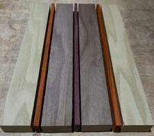 7 PIECE SASSAFRAS PADAUK WALNUT  PURPLEHEART MINI CUTTING BOARD KIT WOOD LUMBER
