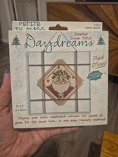 NEW Dimensions Daydreams Santa's Sparkle Petite In Glass Cross Stitch Kit 5"X5"
