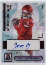 2023 Leaf Pro Set Pure Stardust Red Spectrum 1/1 Samuel Brown #SD-SB1 Auto 13u1