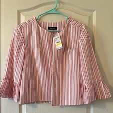 Nine West Pink Striped Blazer