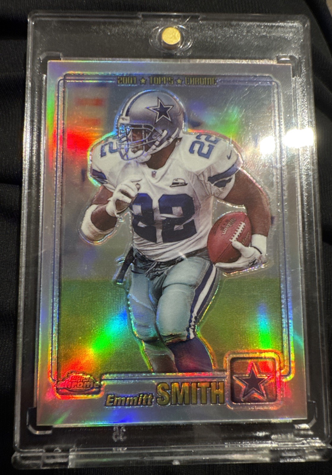 2001 Topps Chrome Emmitt Smith Refractor #/999 Cowboys