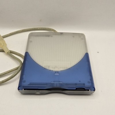 VST FDUSB-M 1.44MB USB External Floppy Disk Drive Blue White WORKING