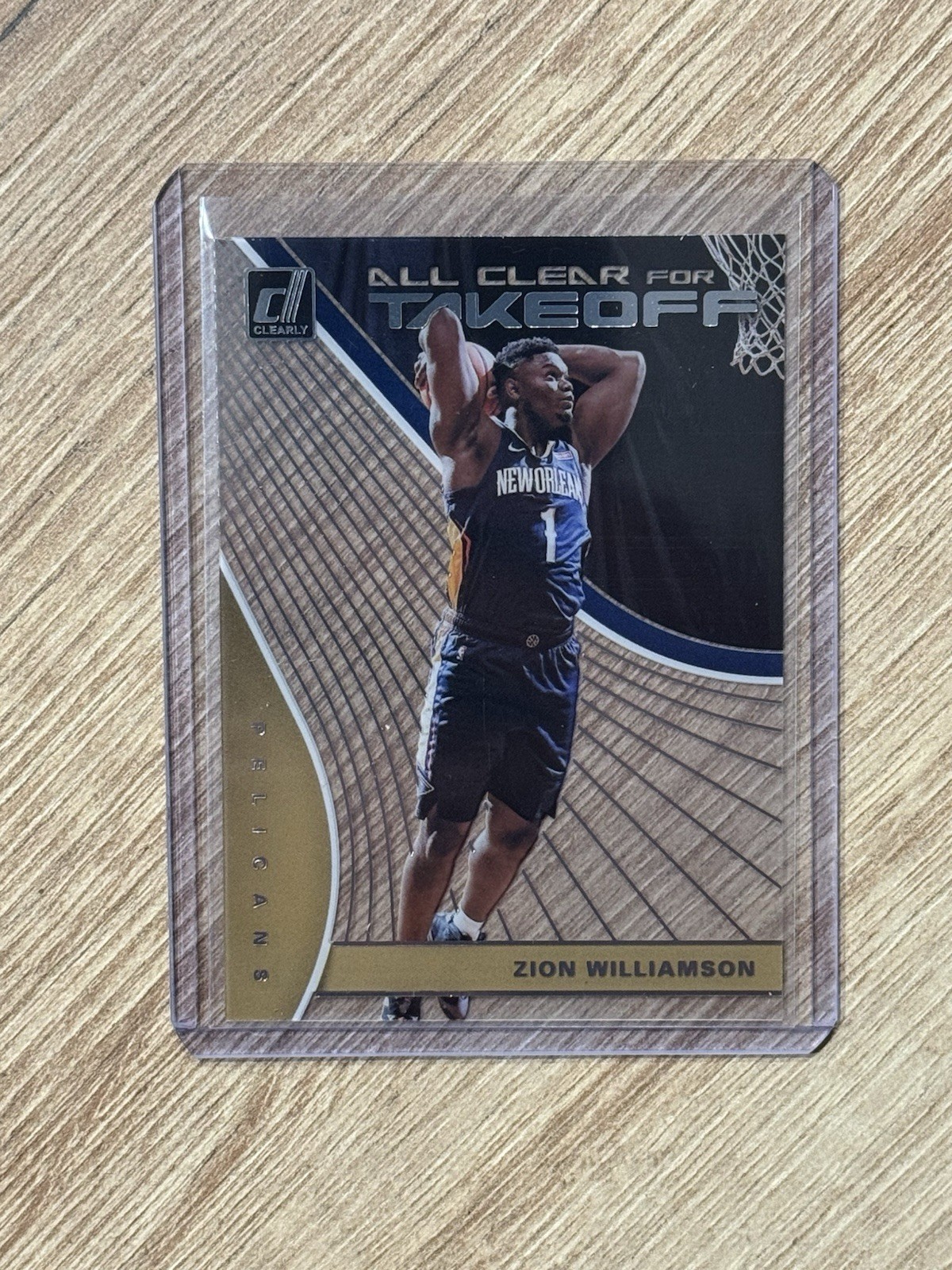2019-20 Panini Donruss Clearly Zion Williamson All Clear For Takeoff RC #9