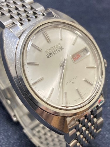 Seiko 5 Actus 7019-7080 Jour Date Automatique Acier Inoxydable Montre Hommes - Photo 3 sur 10